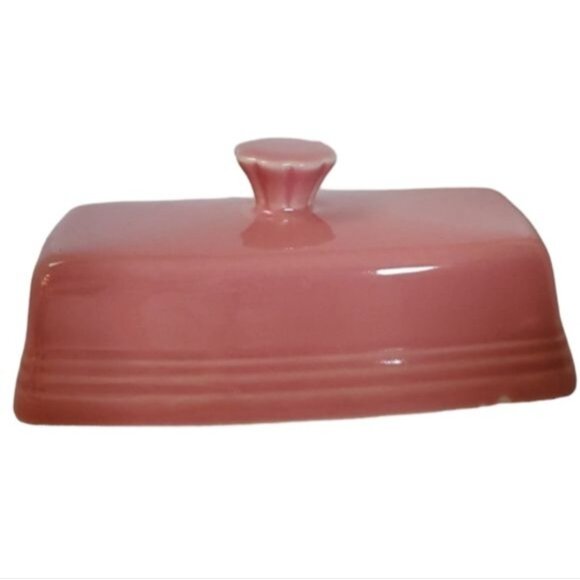 Fiestaware Fiesta Ceramic Butter Dish Lid Cover Top Extra Large Peony Pink - Picture 1 of 12